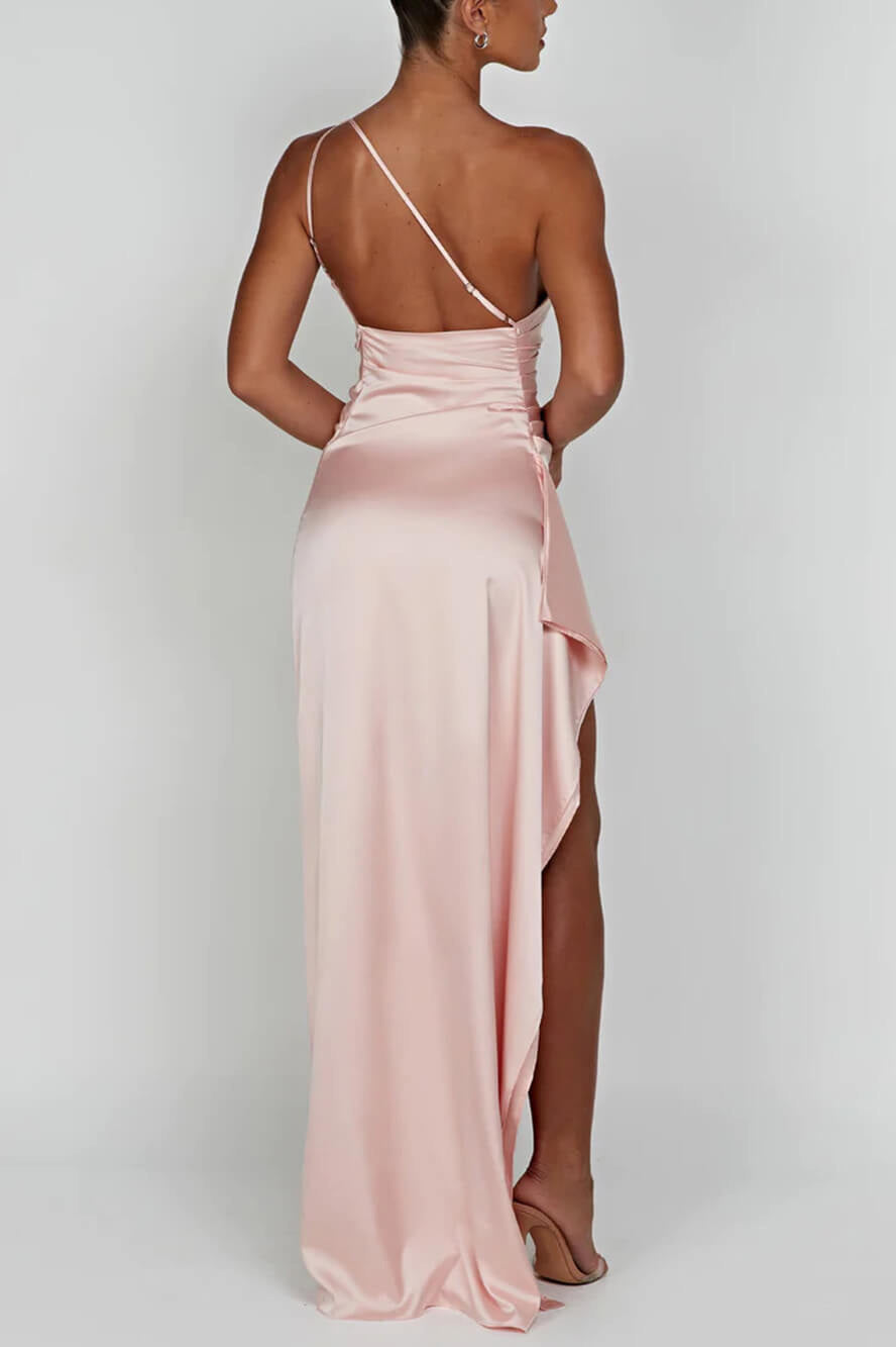 Ariana® | Satin Maxi Dress With Slit