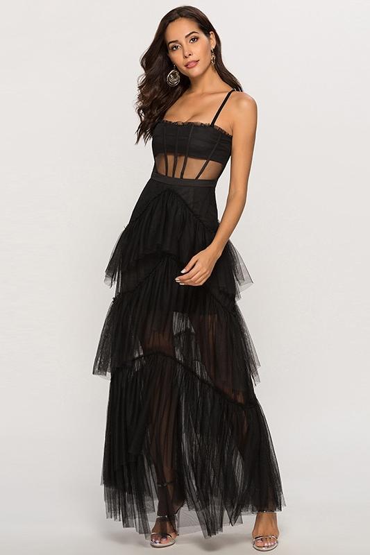 Debora® | Maxi Mesh Slip With Leather Corset