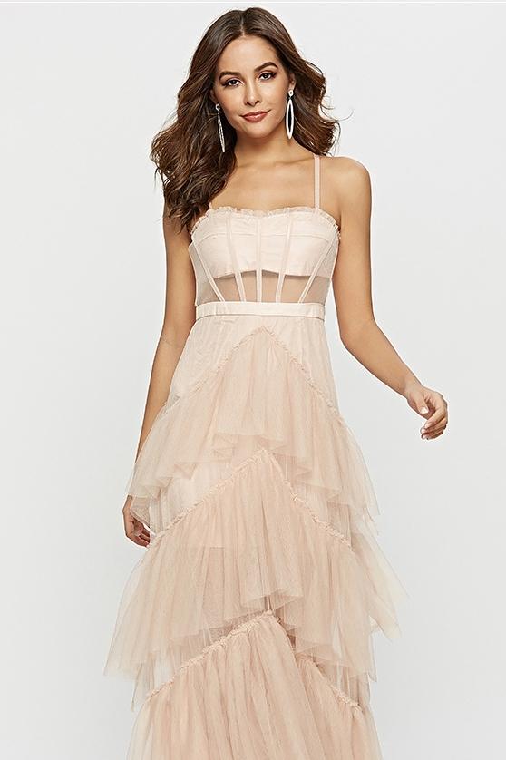Debora® | Maxi Mesh Slip With Leather Corset