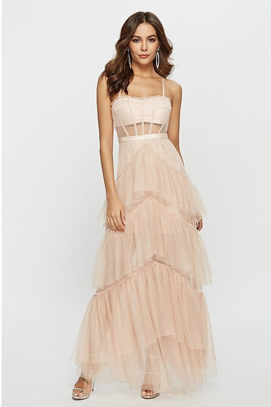 Debora® | Maxi Mesh Slip With Leather Corset