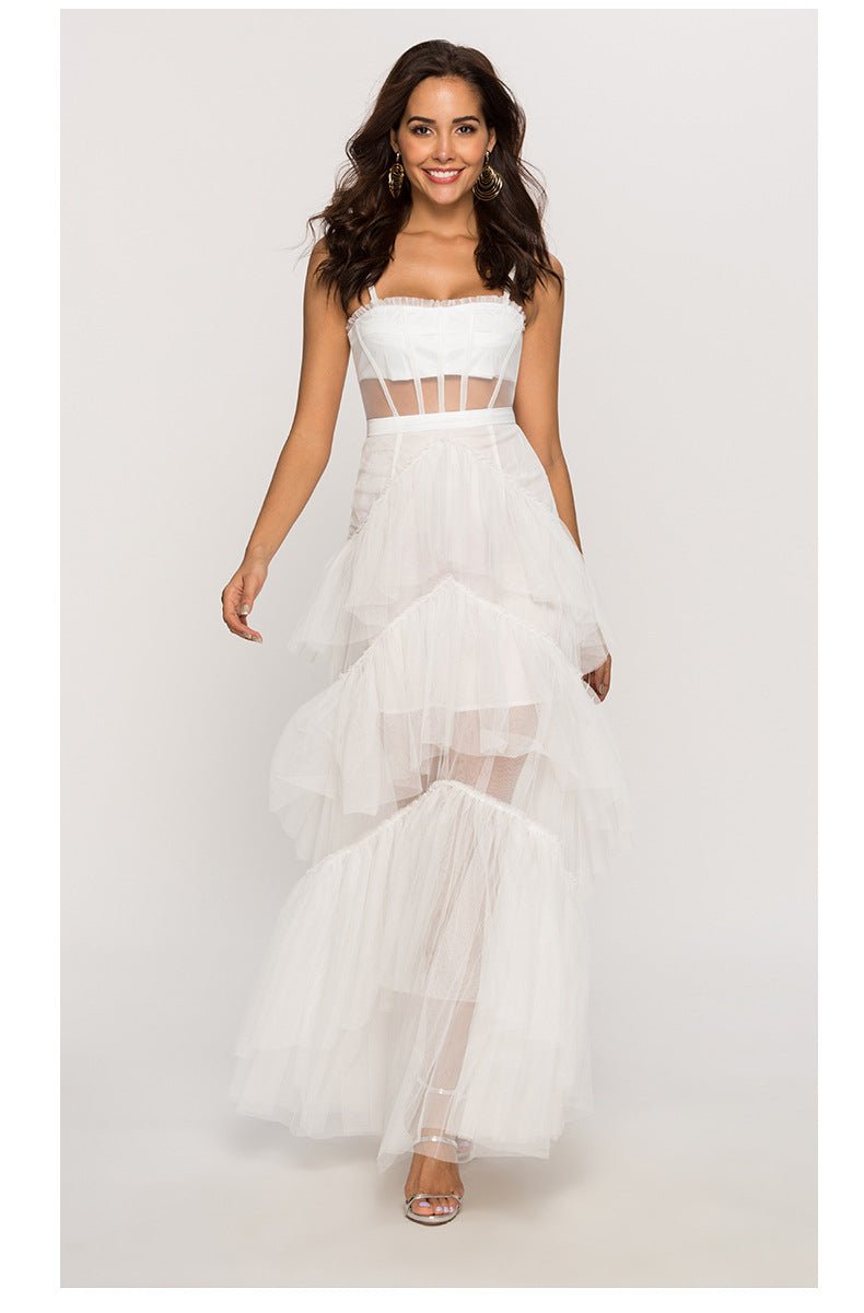 Debora® | Maxi Mesh Slip With Leather Corset