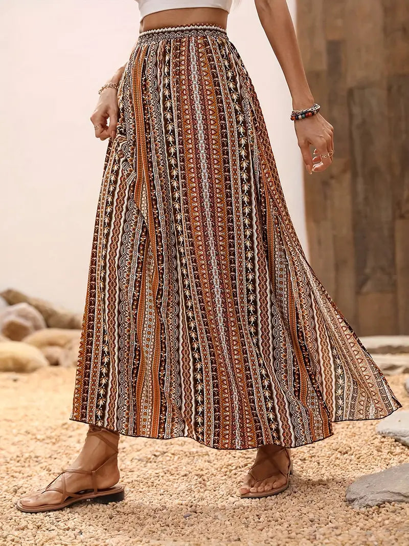 Cielo® | Flared skirt with tribal print