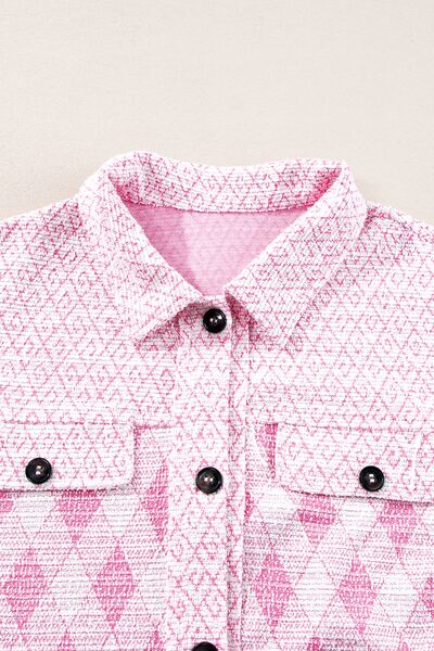 Bella® | Structured flap pocket jacket with geometric print
