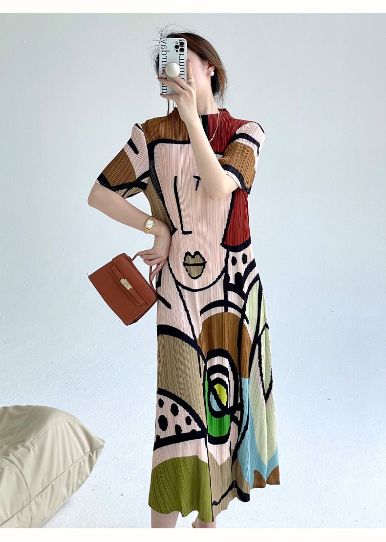 Andrea® | Chictoon Pleated Elegance Dress