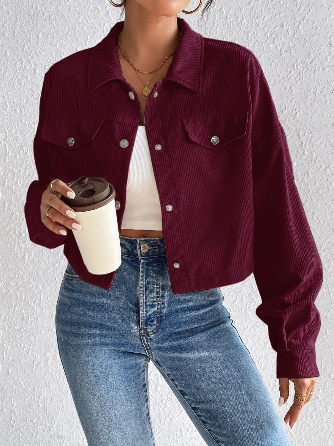 Constance® | Long sleeve jacket with snap fastening