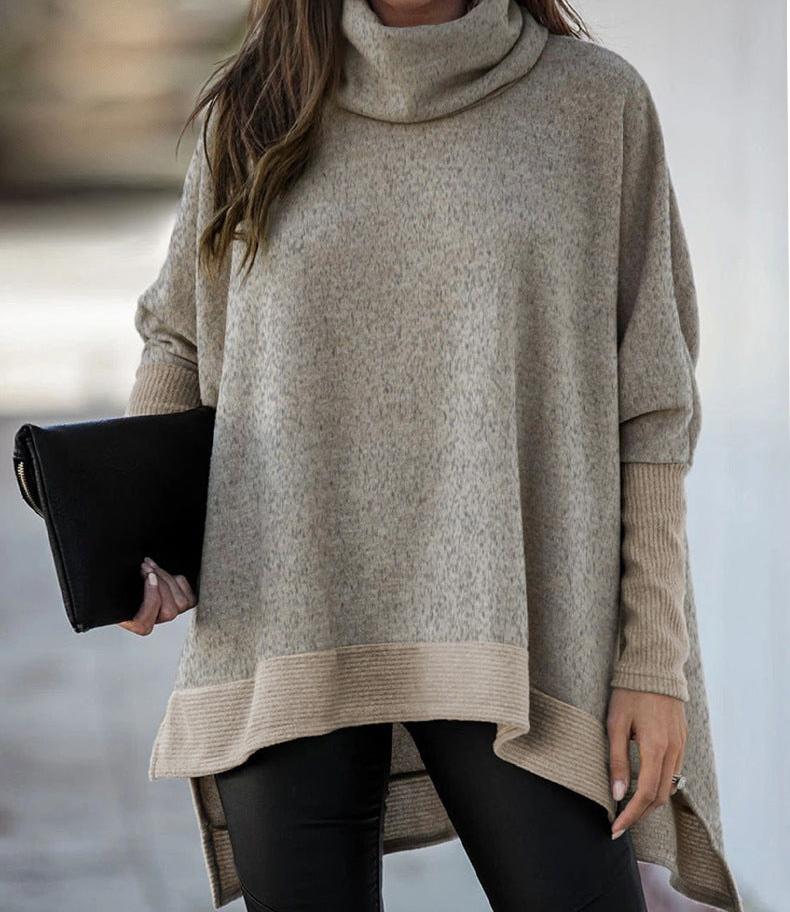 Cleo® | Oversized batwing sleeve turtleneck sweater