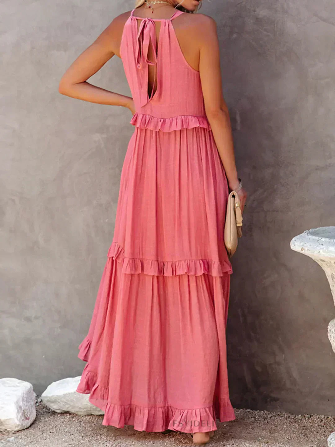 Molly | Elegant Sleeveless Ruffle Trim Dress for Women