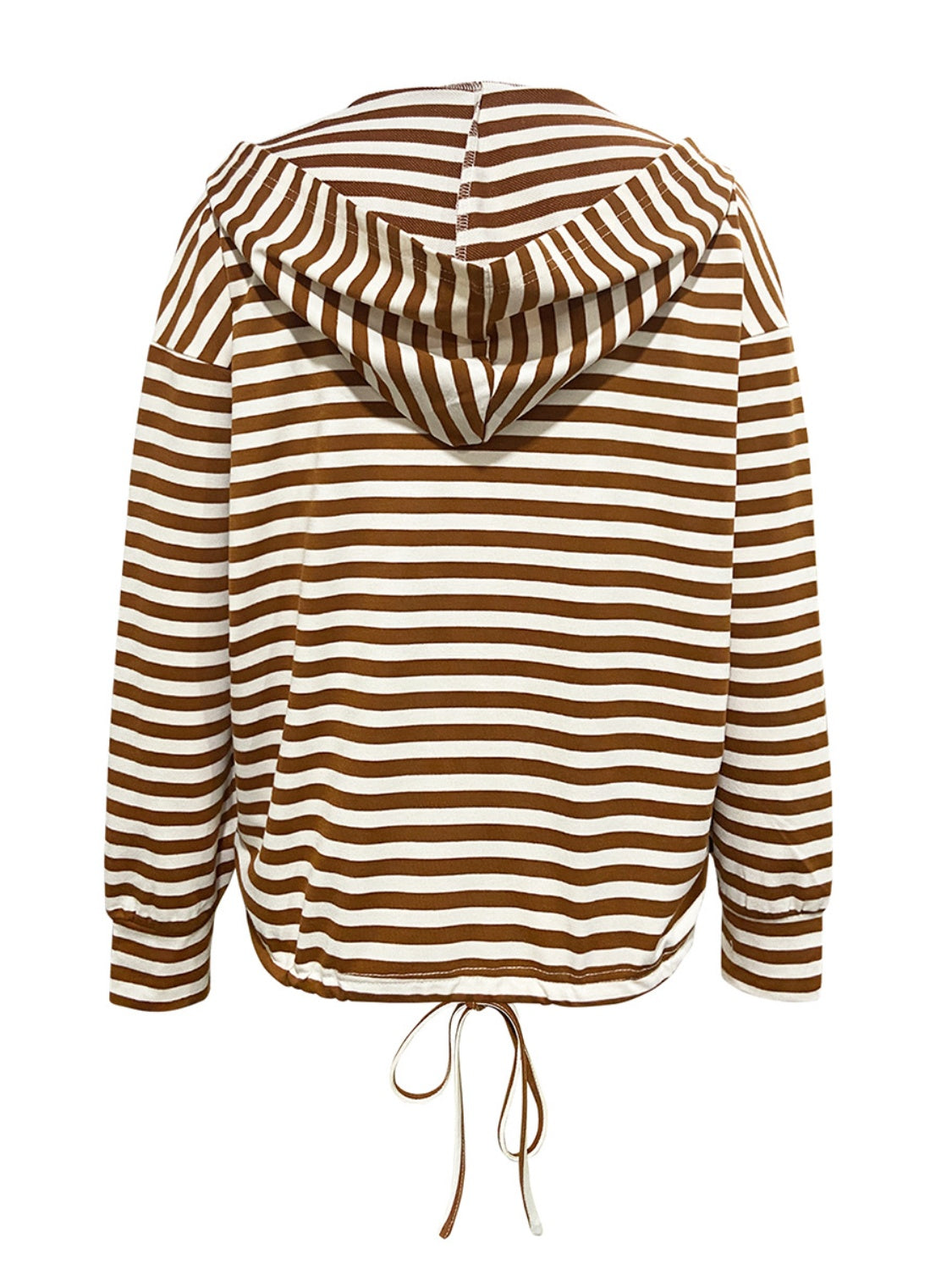 Eliana® | Striped drawstring hoodie with long sleeves