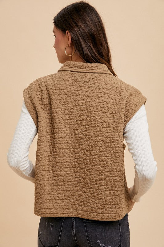 Aurora® | Puzzle quilted jacket with snap fastening