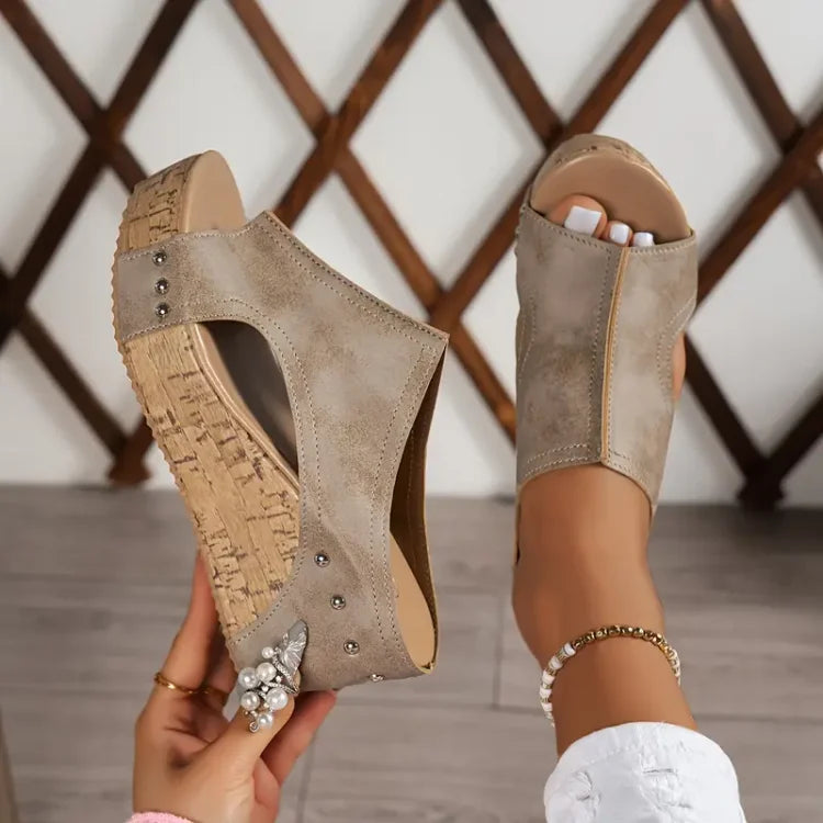 Barbara® | Leather platform sandals