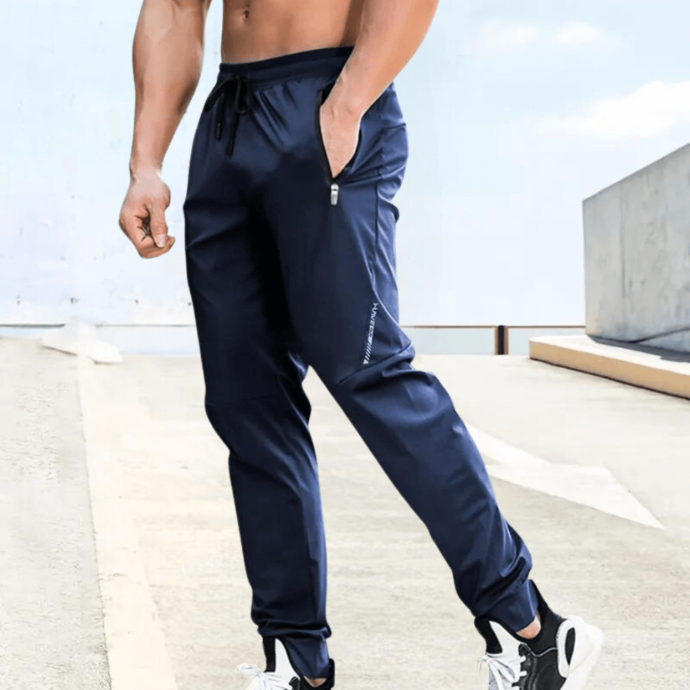 Men’s Joggers – Slim Fit – Tapered Leg – Stretch Fabric – Zipped Pockets
