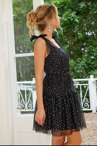 Amara® | Mini cami dress with tied scoop neck