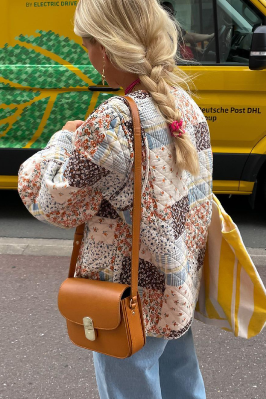 Camille® | Printed Cotton Jacket with Large Pockets
