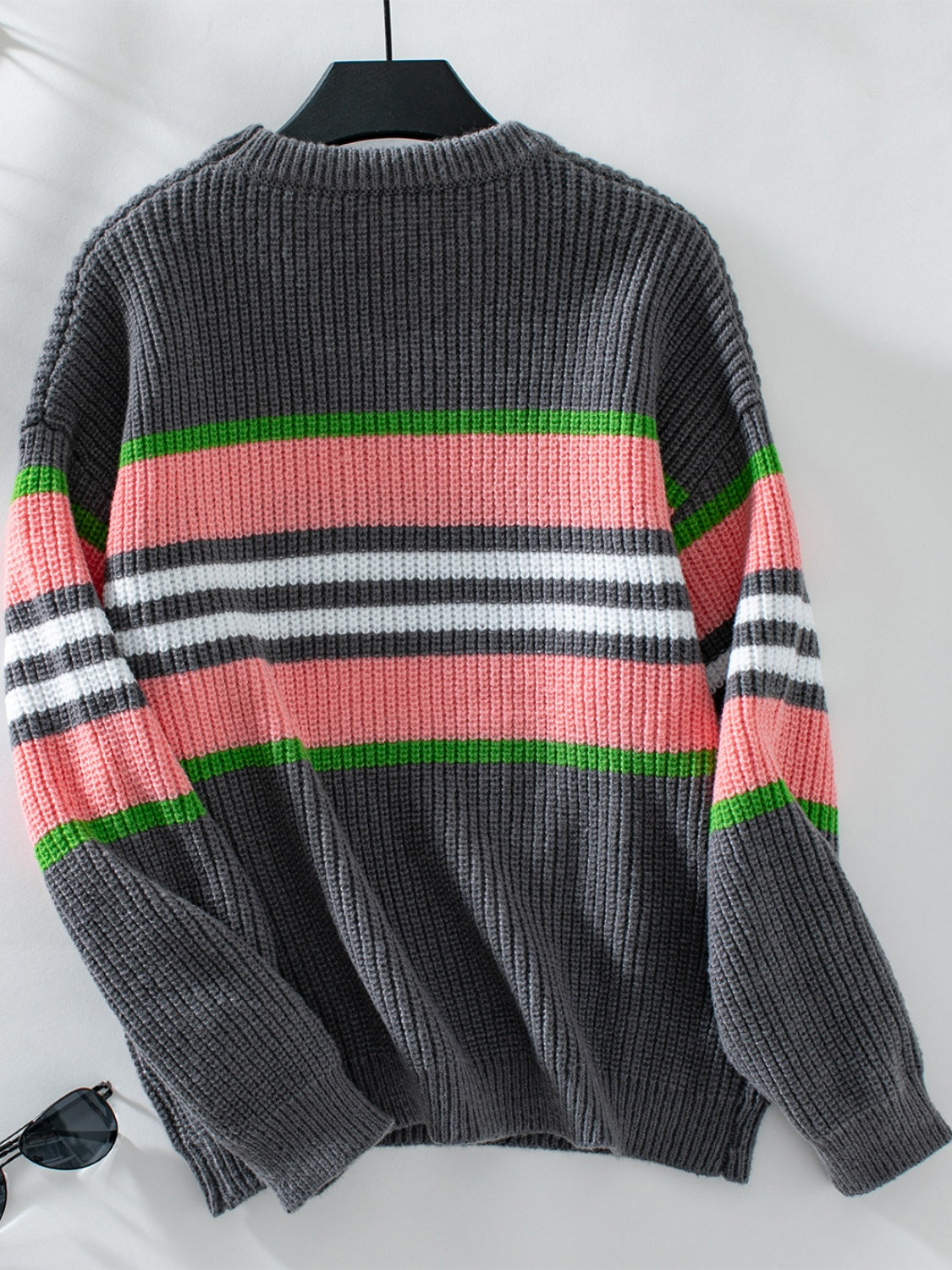 Barbara® | Long-sleeved sweater with contrasting stripes and a crew neck