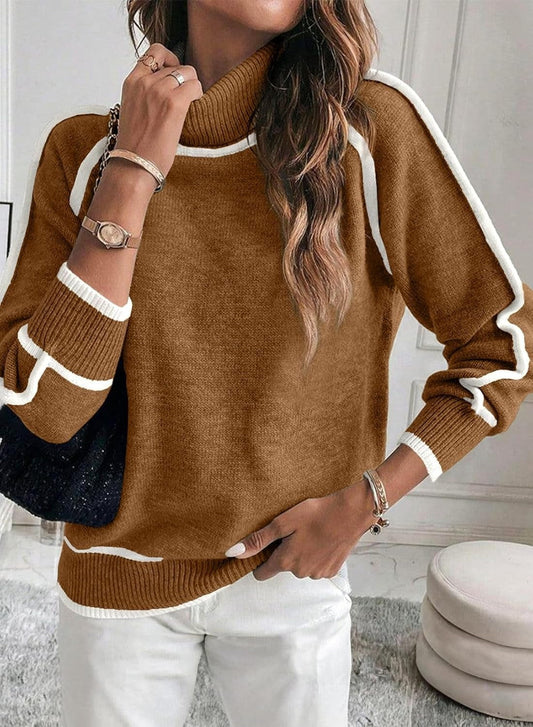 Cecilia® | High collar women's fashion knitted top autumn winter
