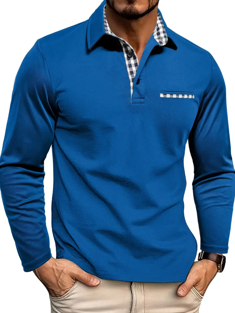 Raymond | Classic Men's Summer Polo Shirt with Long Sleeves