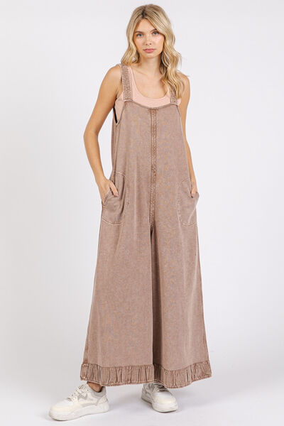 Camila® | Wide leg jumpsuit with ruffle hem and pockets