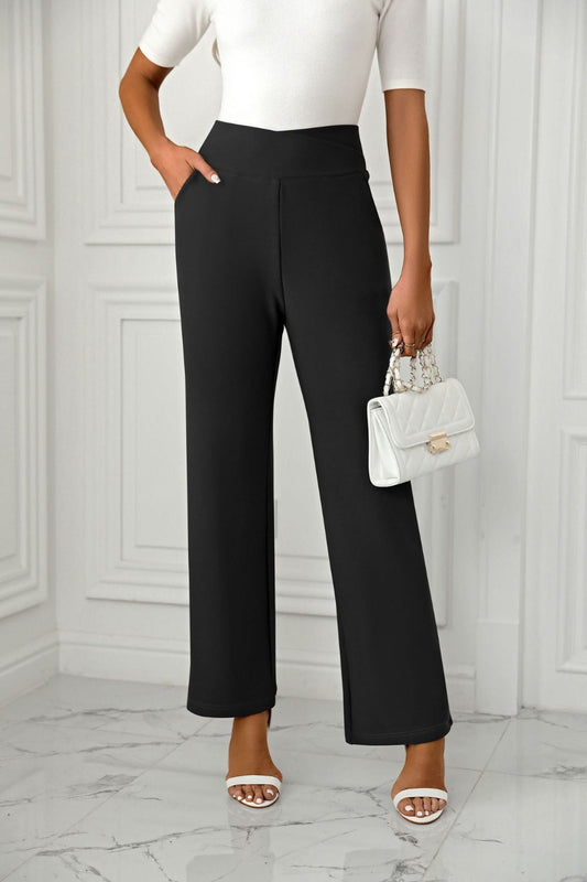 Ava® | Straight leg trousers with high waist