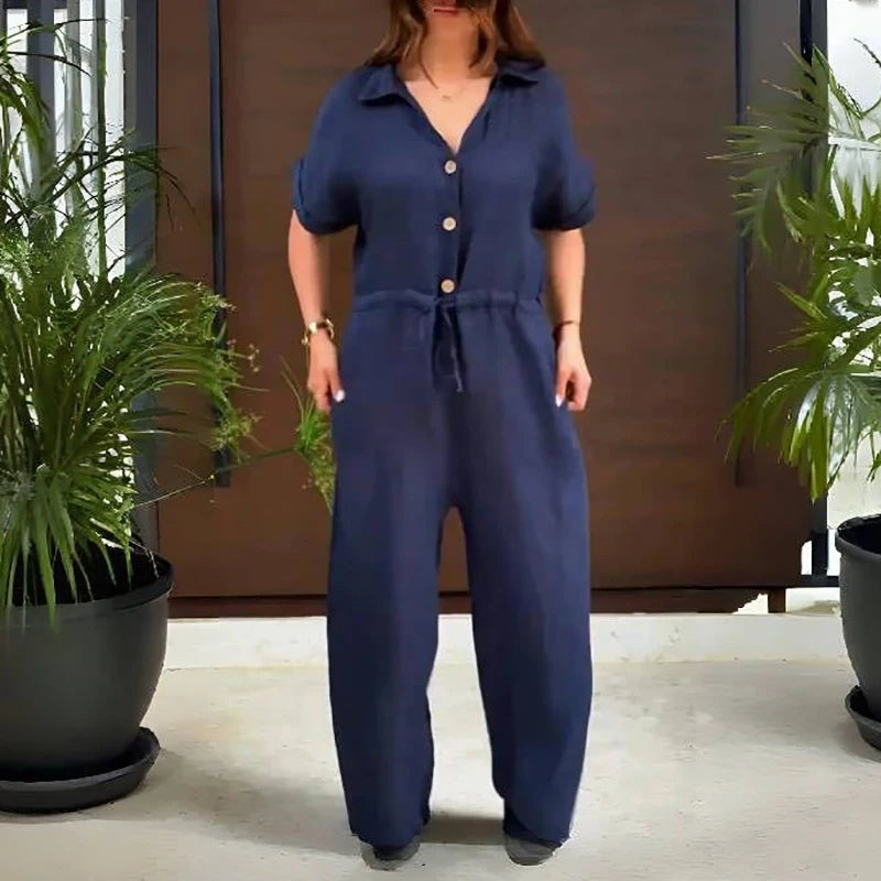Ariana® | Pink linen jumpsuit