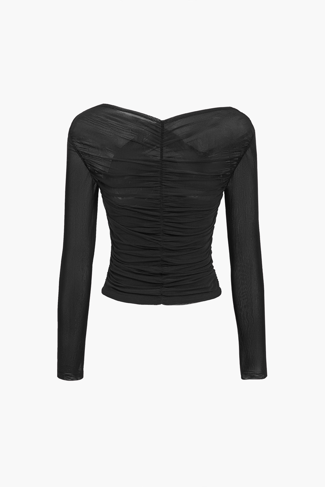 Fern | Women's Ruched Mesh Long Sleeve Top