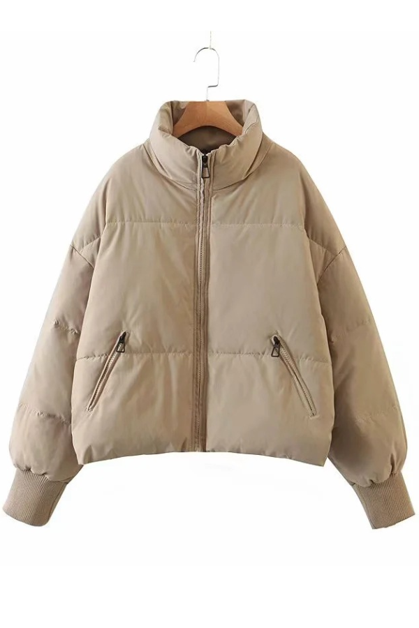 Brianna® | Stand Collar Zipper Pocket Thick Warm Cotton Jacket