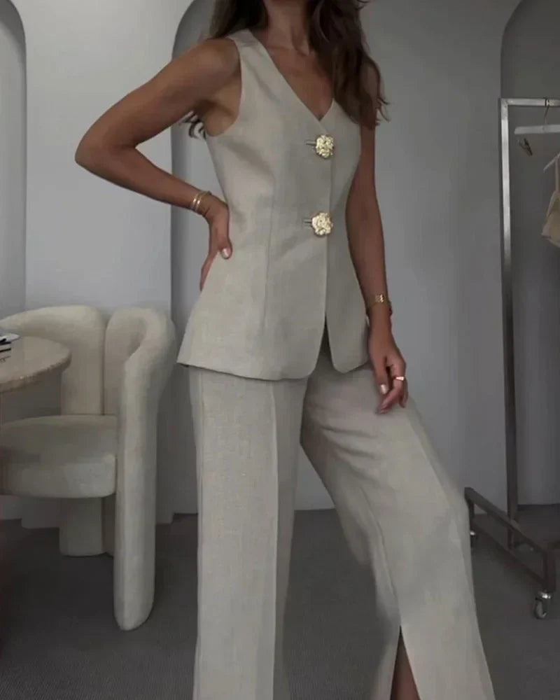 Blanca® | Stylish sleeveless vest and suit set
