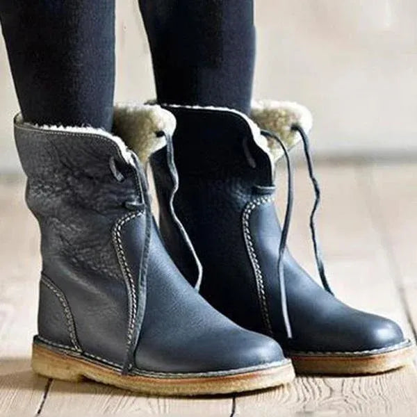 Edith® | Leather boots with wool lining