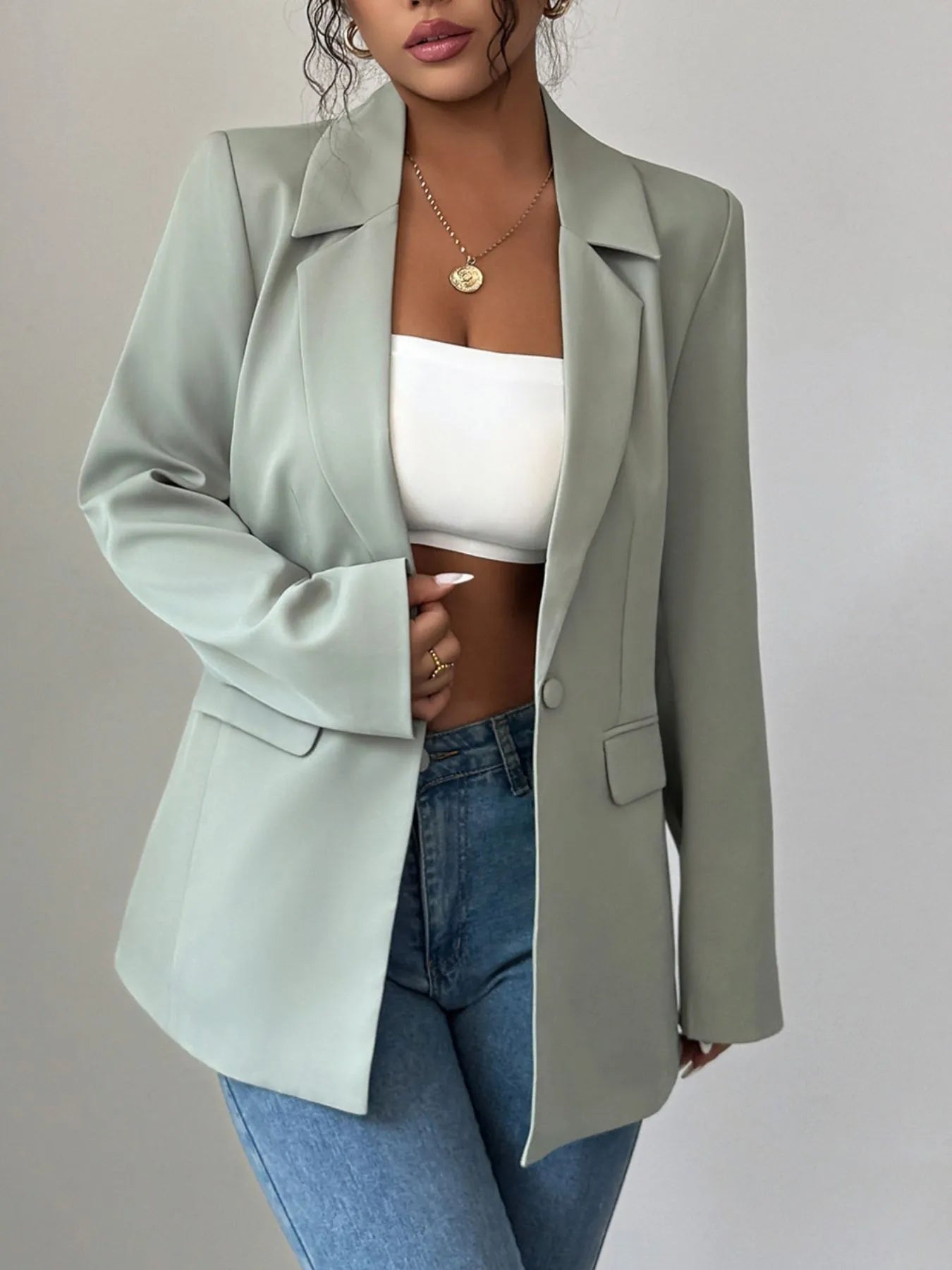 Debora® | Elegant Blazer With A Lapel Collar And One Button