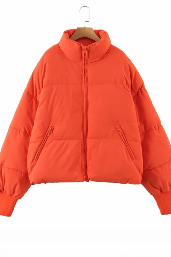 Brianna® | Stand Collar Zipper Pocket Thick Warm Cotton Jacket