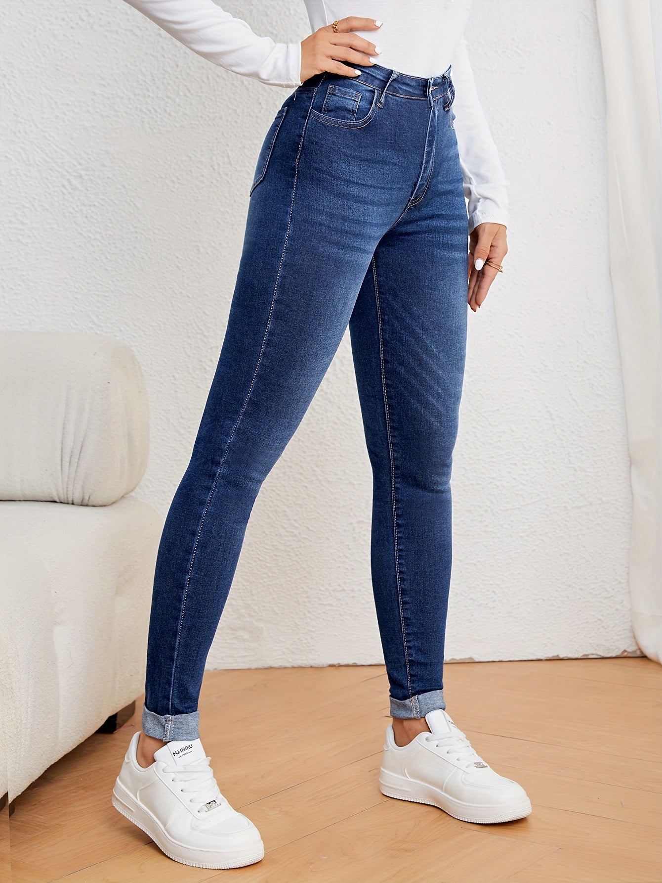Anja® | Women's high waist slim fit jeans