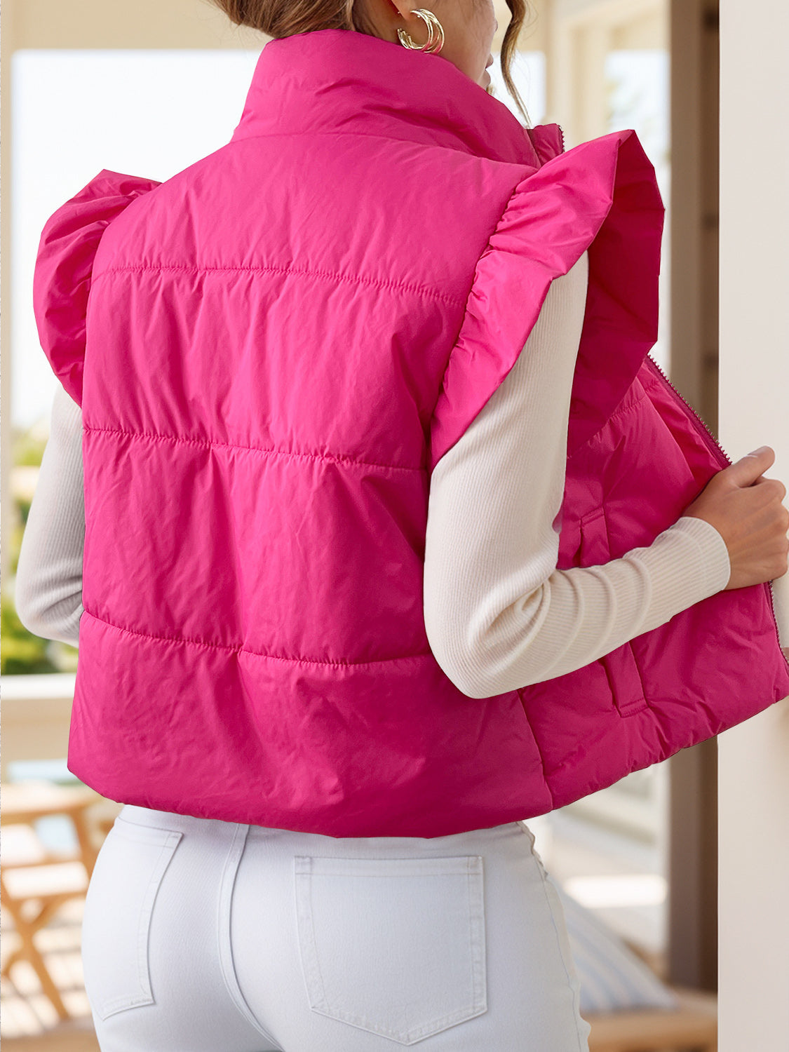 Anita® | Zip-up jacket with cap sleeves and pockets