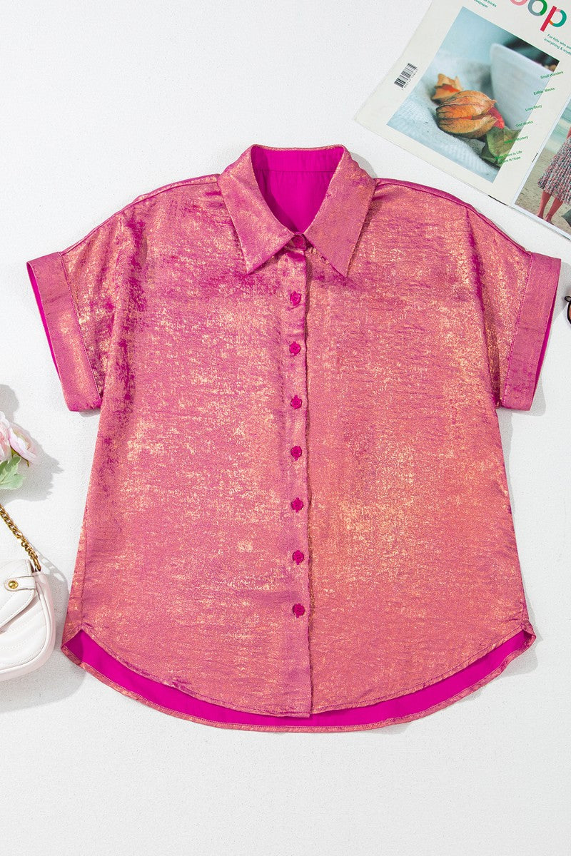 Clara® | Short sleeve button down shirt