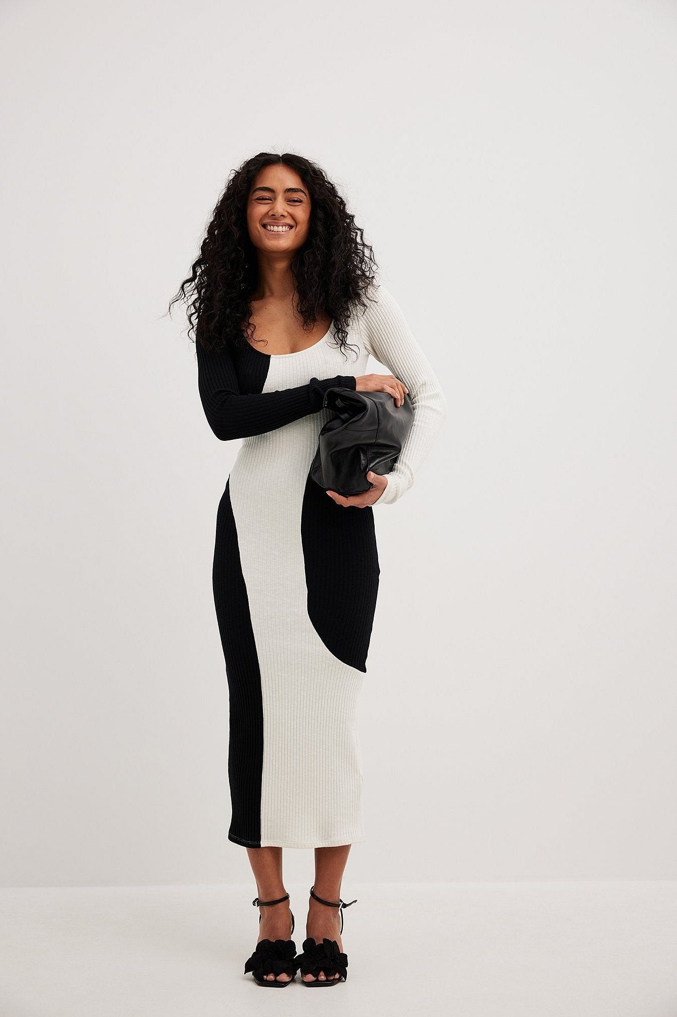 Caridad® | Contrast knit midi dress