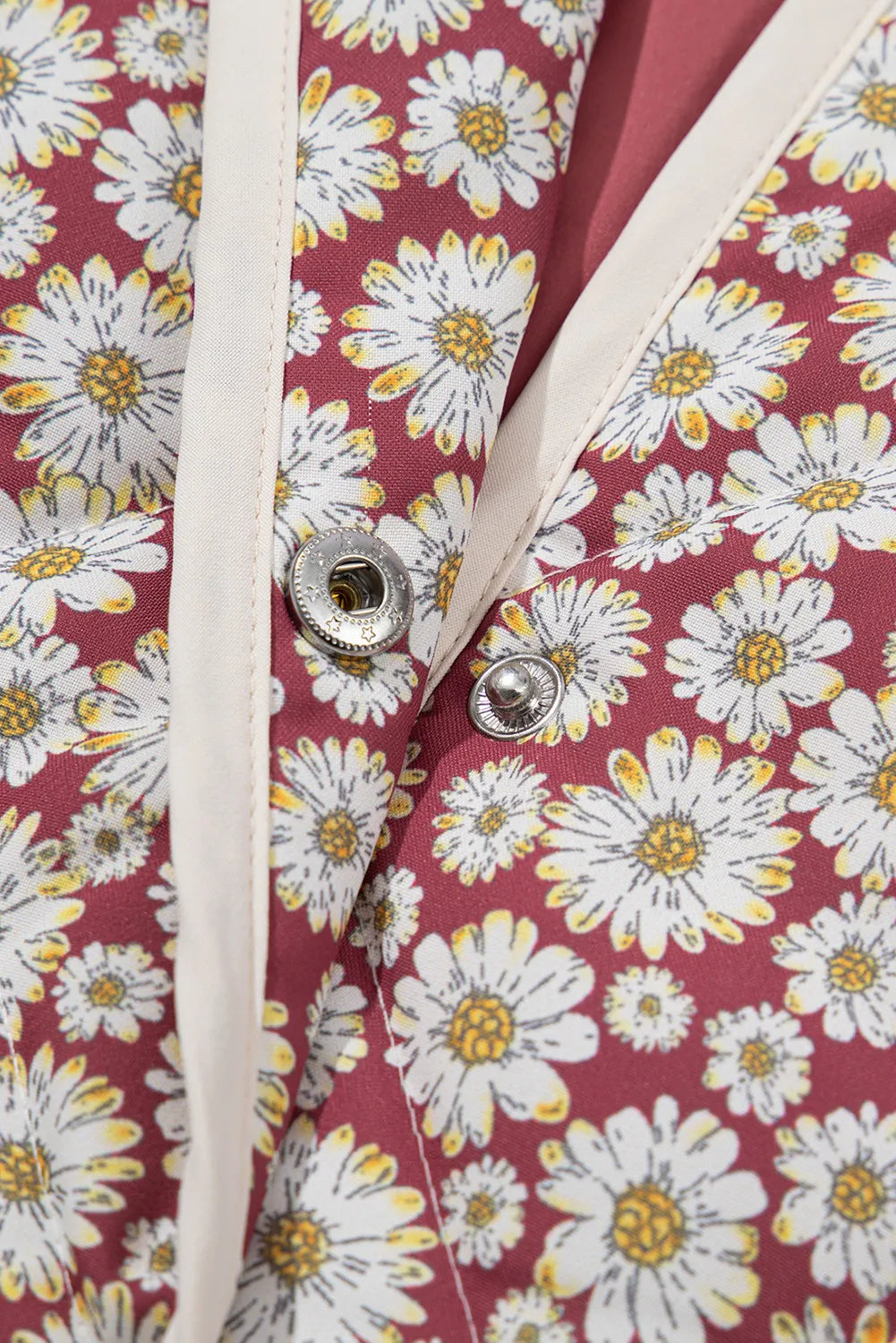 Bernadette® | Floral coat with stand-up collar and press studs