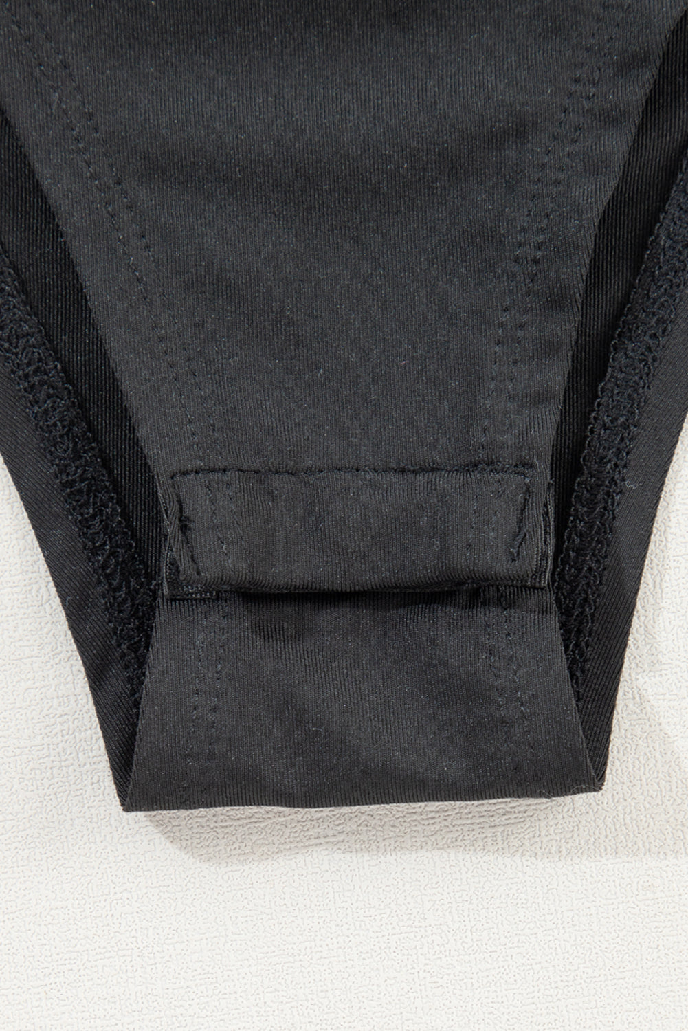 Cristina® | Long-sleeved velvet bodysuit with V-neck and pearl detail