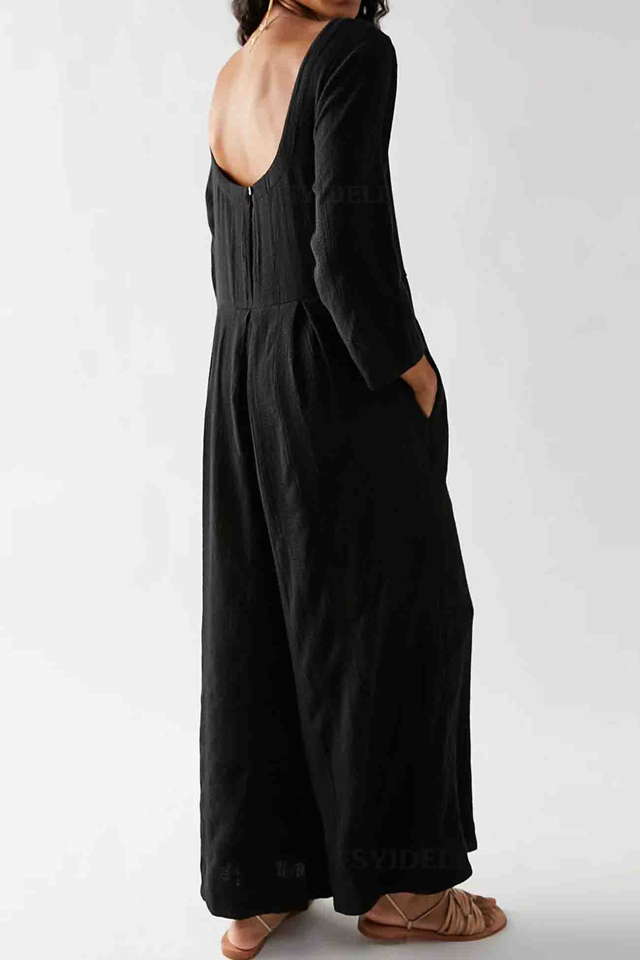 Eleonora® | Long-sleeved overalls with a round neckline