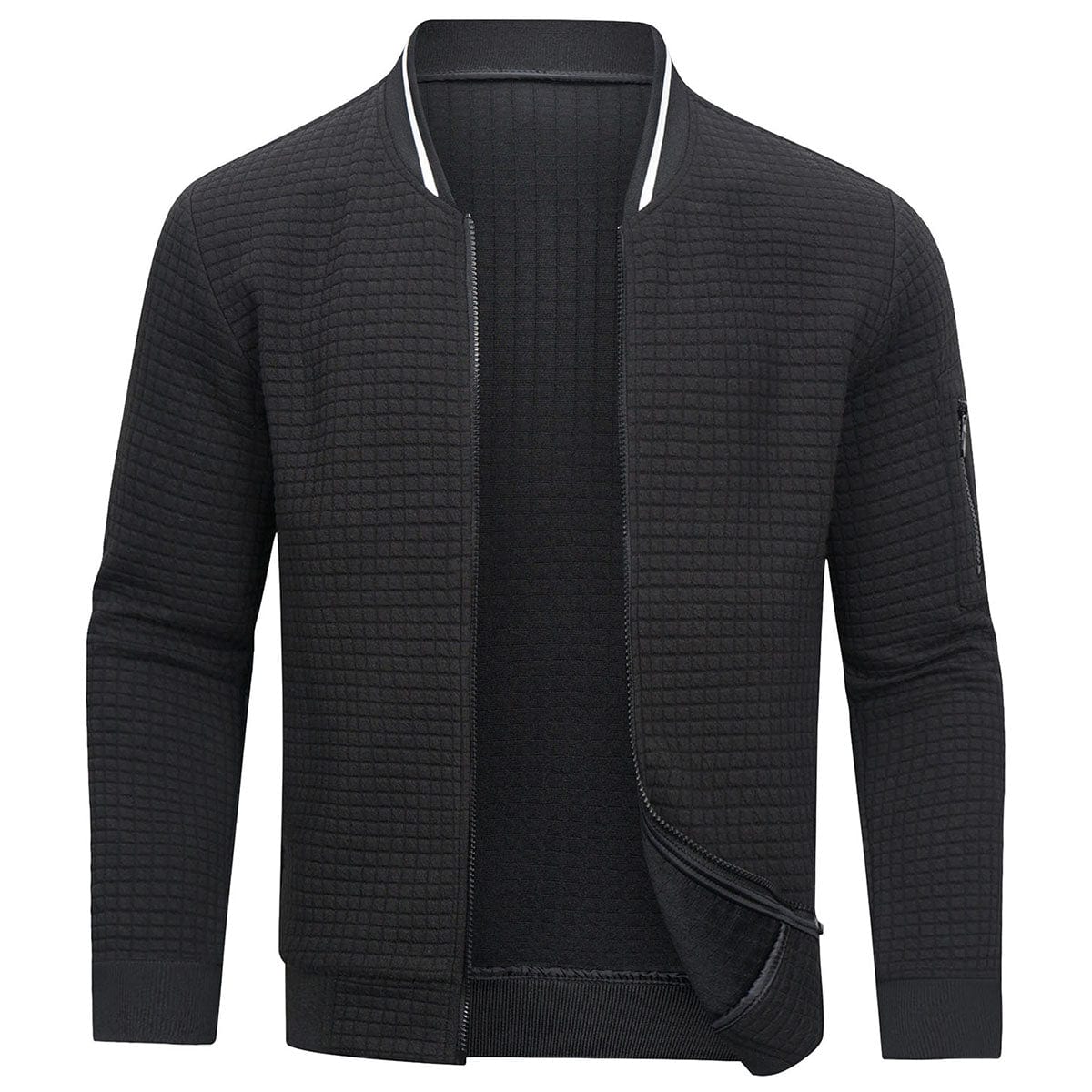 Darrell | Men's Quilted Zip-Up Bomber Jacket
