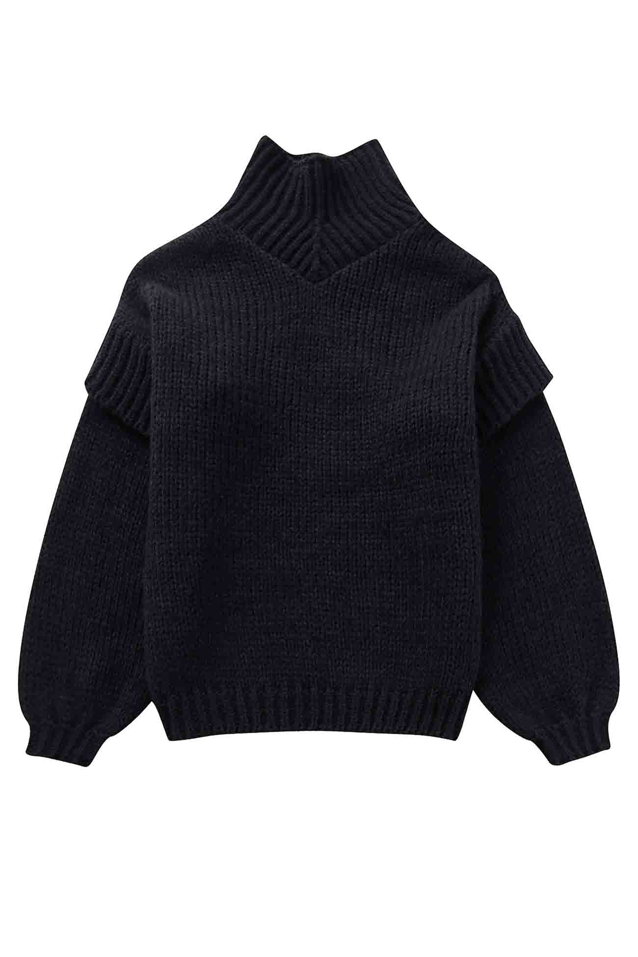 Carina® | Solid color sweater with long sleeves and a cowl neckline