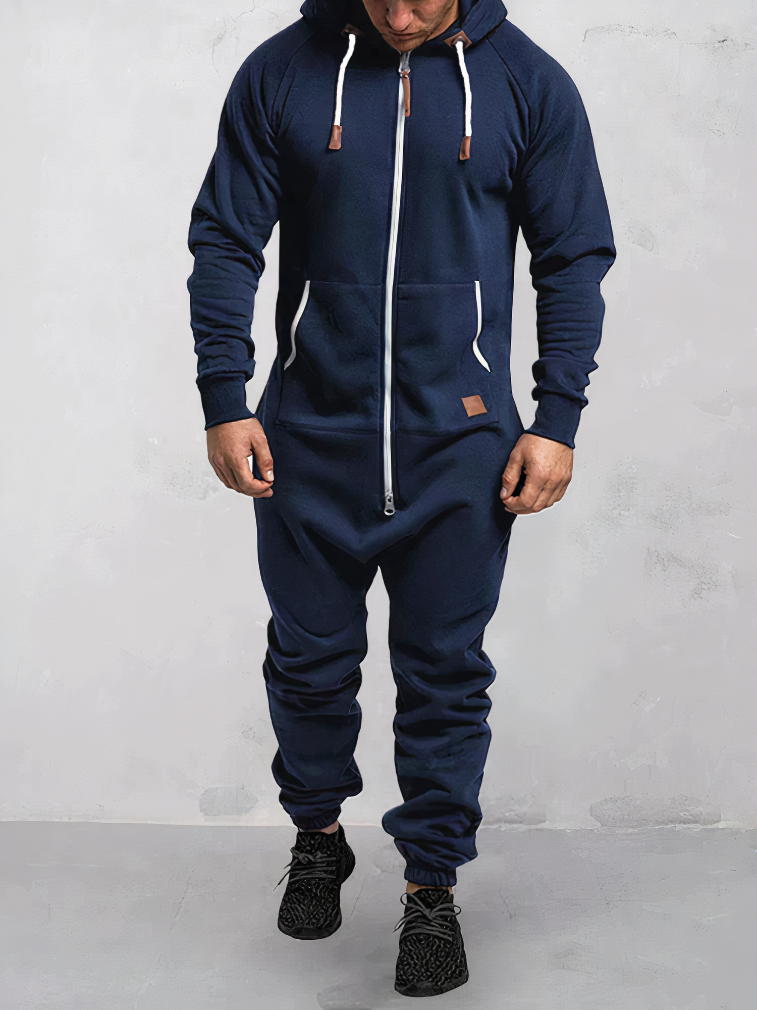 Men’s Tracksuit Set – Cotton Blend – Regular Fit – Full Zip Hoodie – Ribbed Cuffs