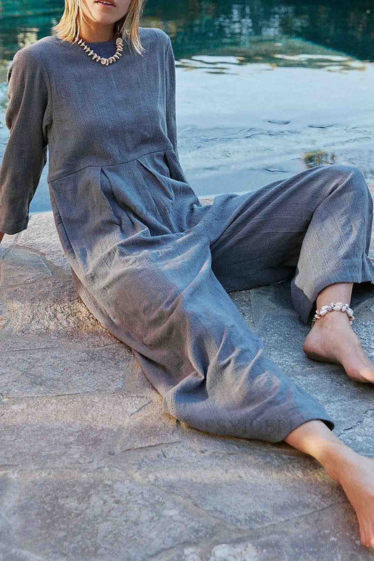 Eleonora® | Long-sleeved overalls with a round neckline