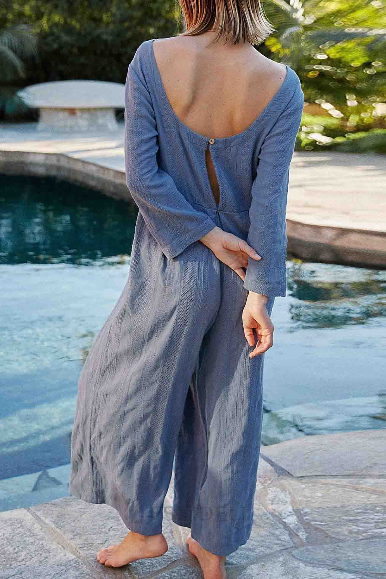 Eleonora® | Long-sleeved overalls with a round neckline