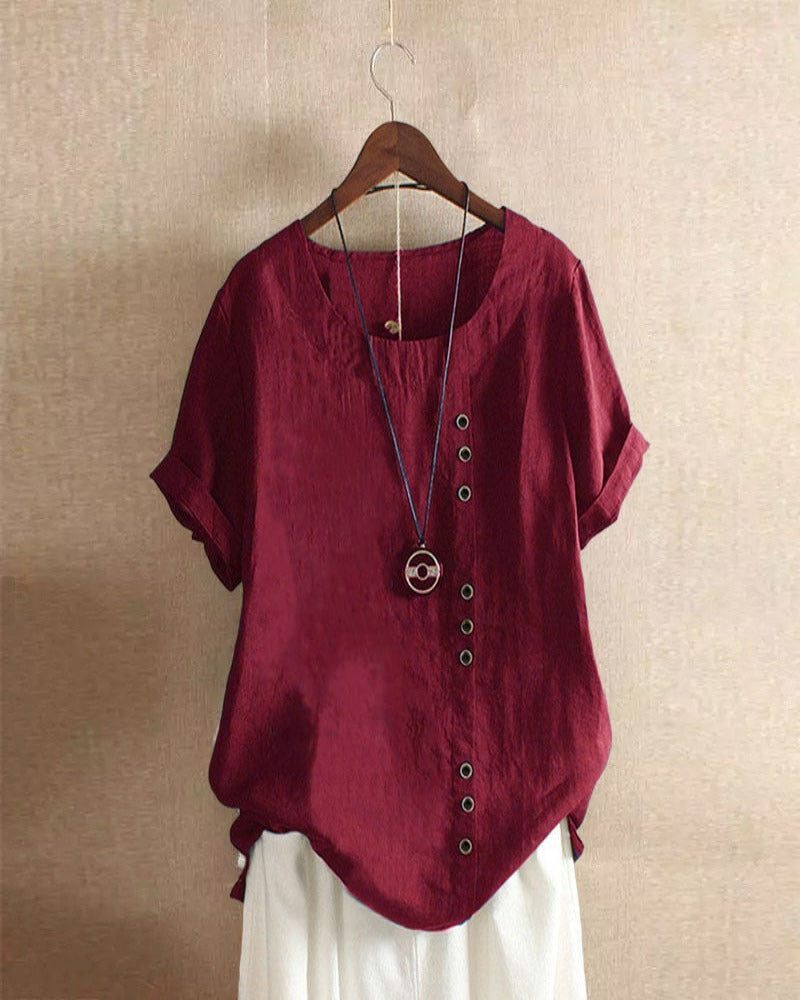 Bonifacia® | Stylish Women'S Blouse With Short Sleeves