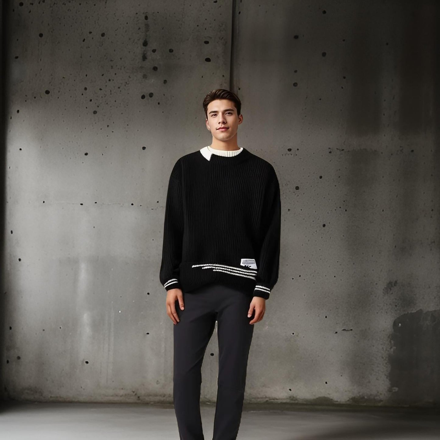 Josephus | Men's Striped Relaxed Fit Sweater