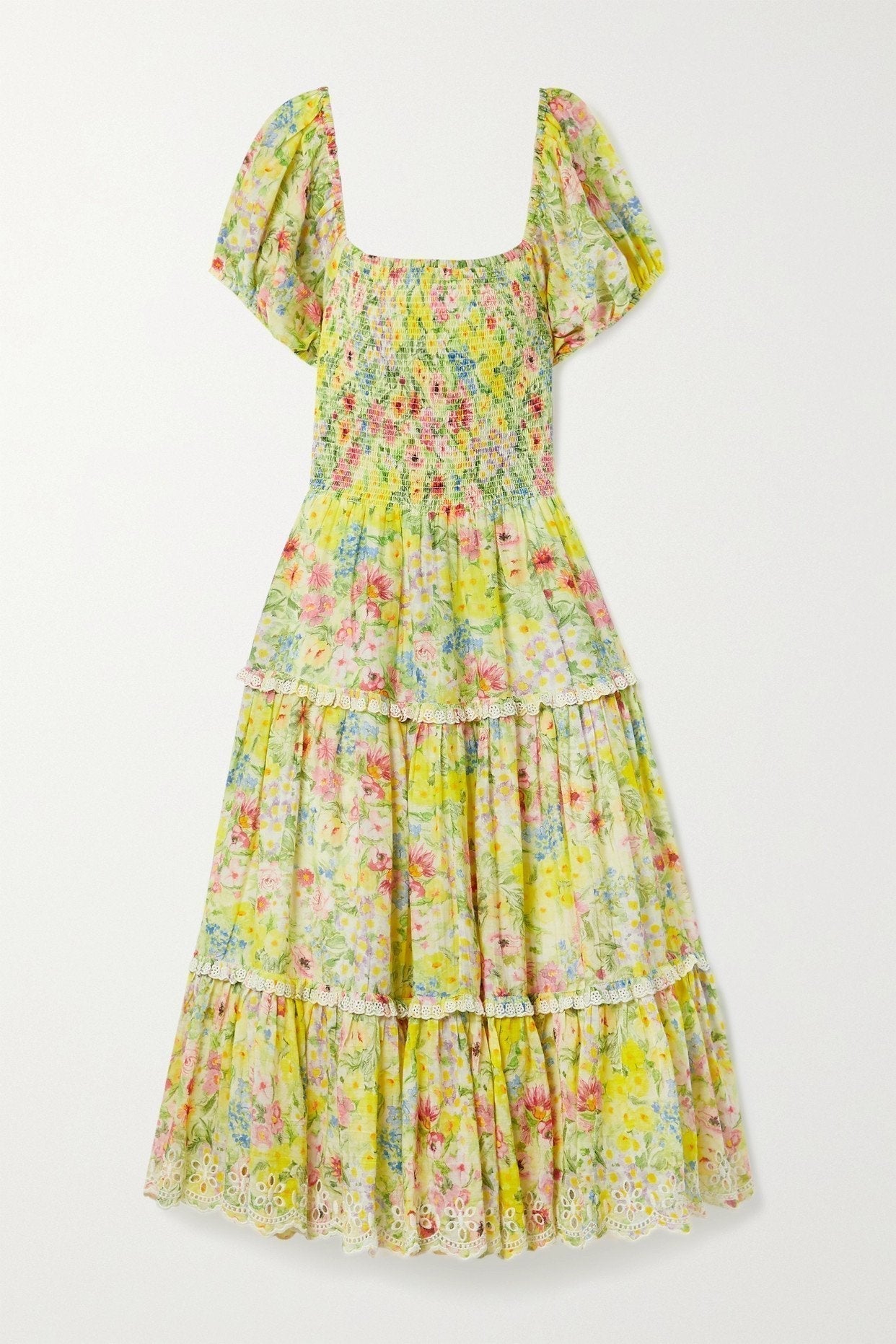 Alba® | Printed midi dress with lace trim