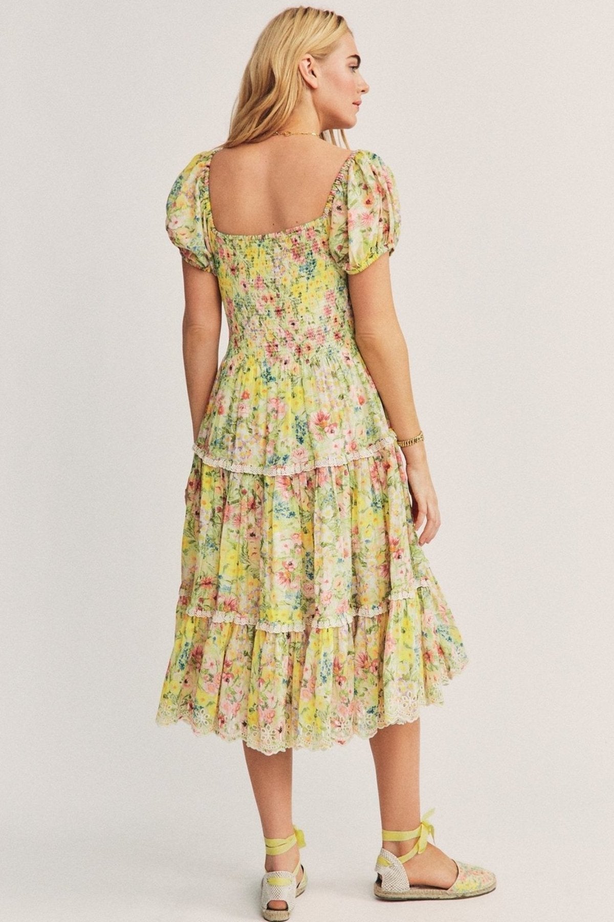 Alba® | Printed midi dress with lace trim