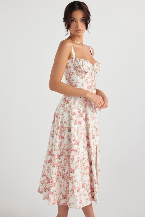 Cecilia® | Elegant Bustier Summer Dress With Print