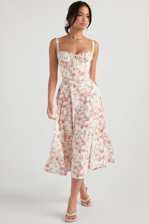 Cecilia® | Elegant Bustier Summer Dress With Print