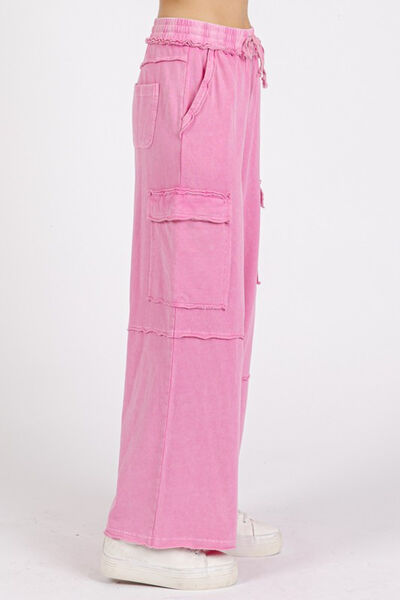 Bruna® | Wide-leg cargo pants with an elastic waistband