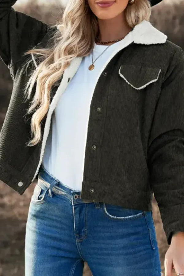Angelines® | Women's Lambswool Patchwork Corduroy Jacket