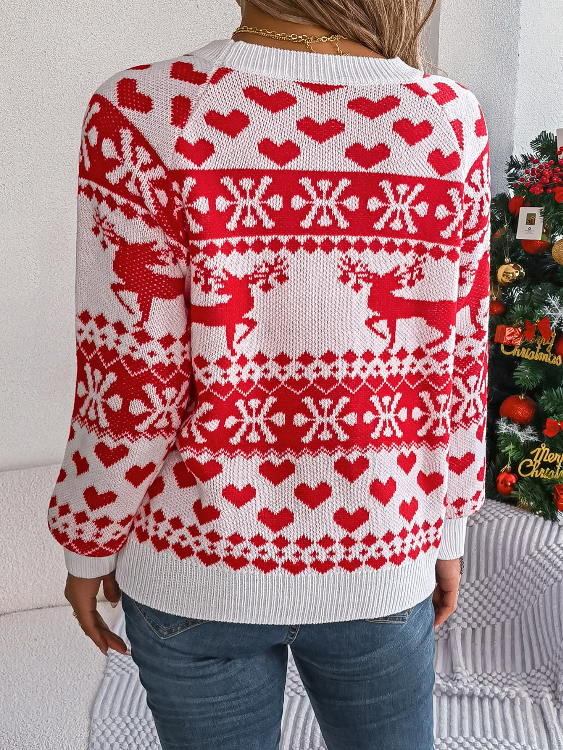 Corina® | Christmas Element crew neck long sleeve sweater